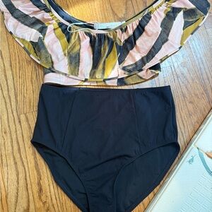 Marie Oliver Women’s Tropical Sand Two-Piece Swimsuit + Matching Coverup